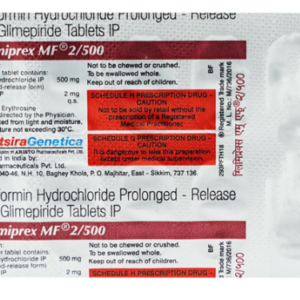 Glimiprex Mf 2/500 | Glimepride + Metformin